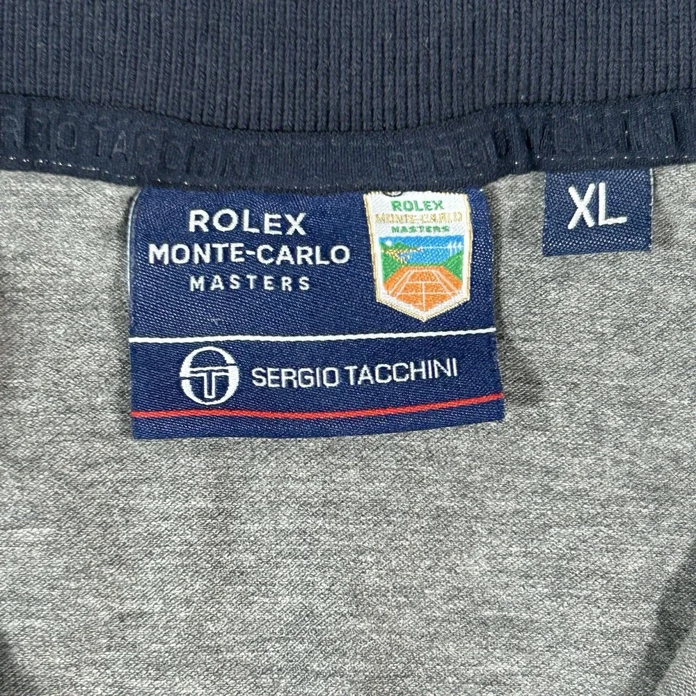 Sergio Tacchini Rolex Monte-Carlo Masters Tennis Court Polo Shirt Men's XL RARE